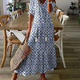Luna - Vestido Midi de Estilo Boho Sem Esforço