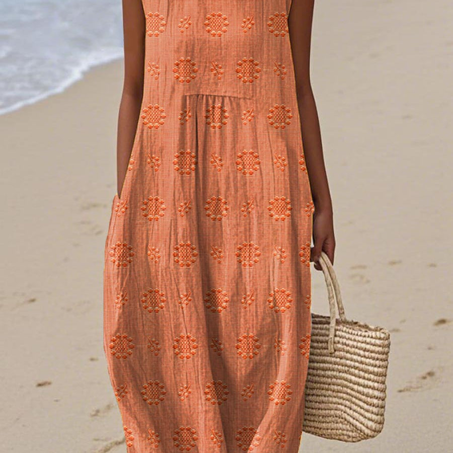 Franca - Vestido de algodão sem mangas