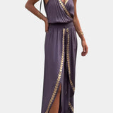 Lorena - Vestido Mono Detalhes Dourados