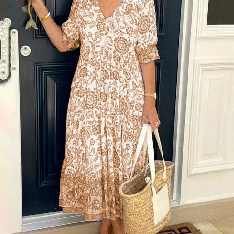 Mara – Vestido fluido leve com efeito lisonjeiro
