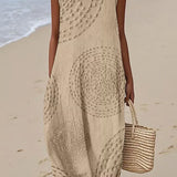 Ana - Vestido Maxi Sem Mangas Texturizado