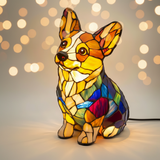 Corgi - Lâmpada em vitral