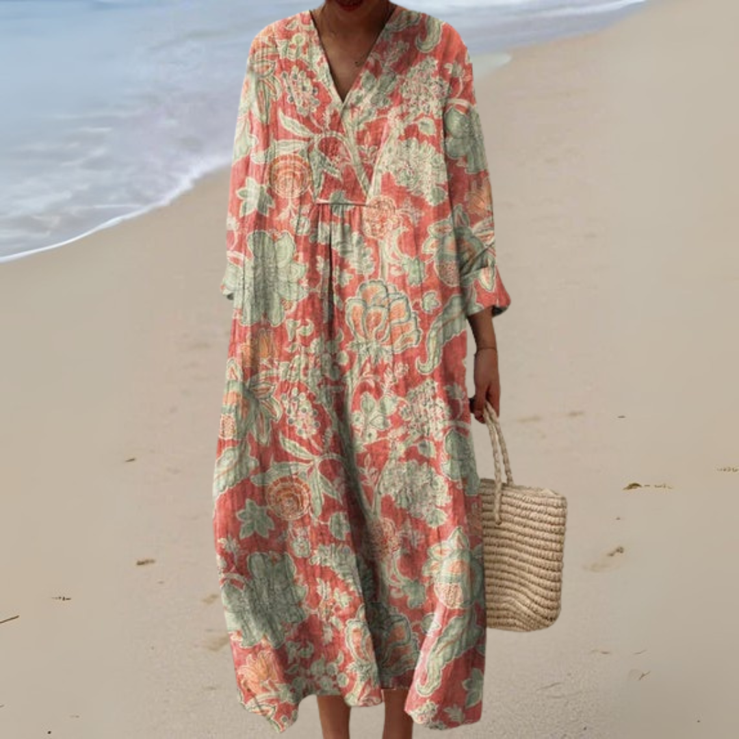 Estrela - Vestido Floral Retro