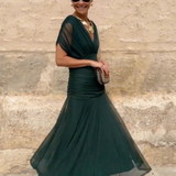 Luísa - Vestido Maxi de Festa Elegante com Decote em V