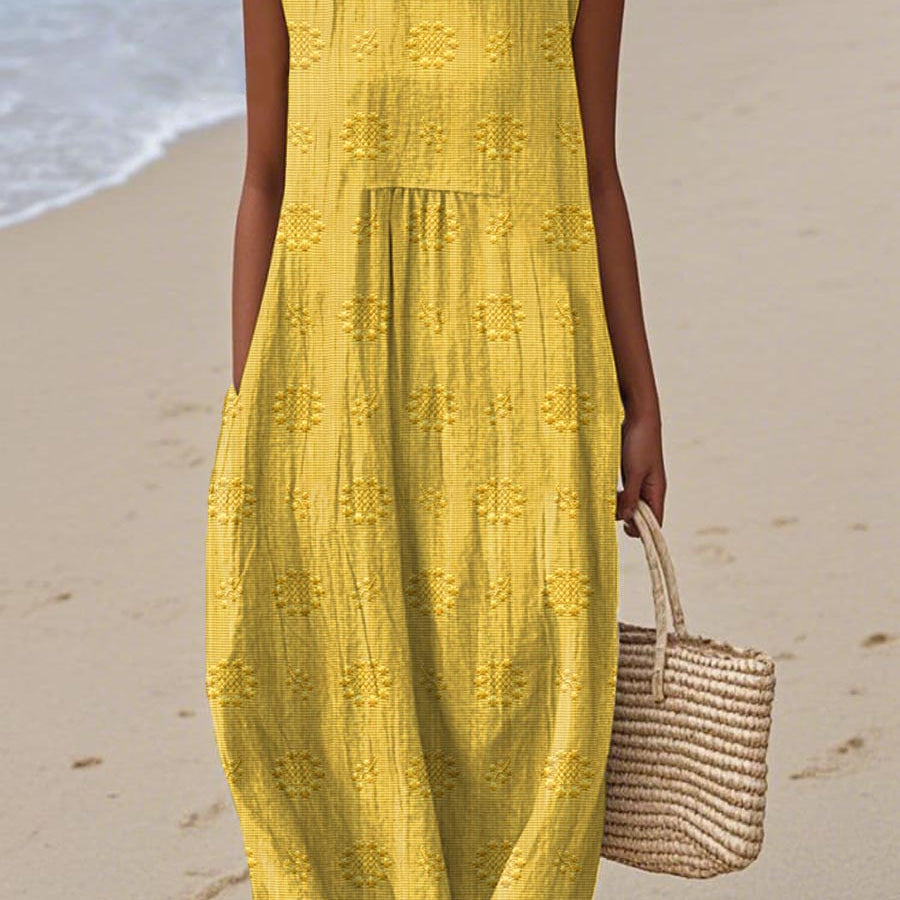 Franca - Vestido de algodão sem mangas