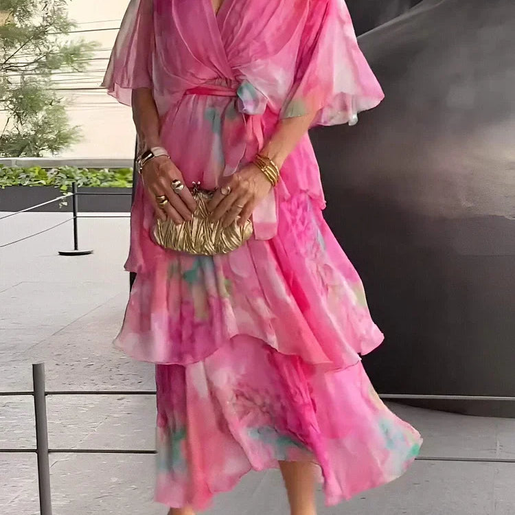 Carla – Vestido elegante em chiffon