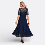 Mariana - Vestido de Renda e Manga Curta