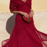 Luísa - Vestido Maxi de Festa Elegante com Decote em V
