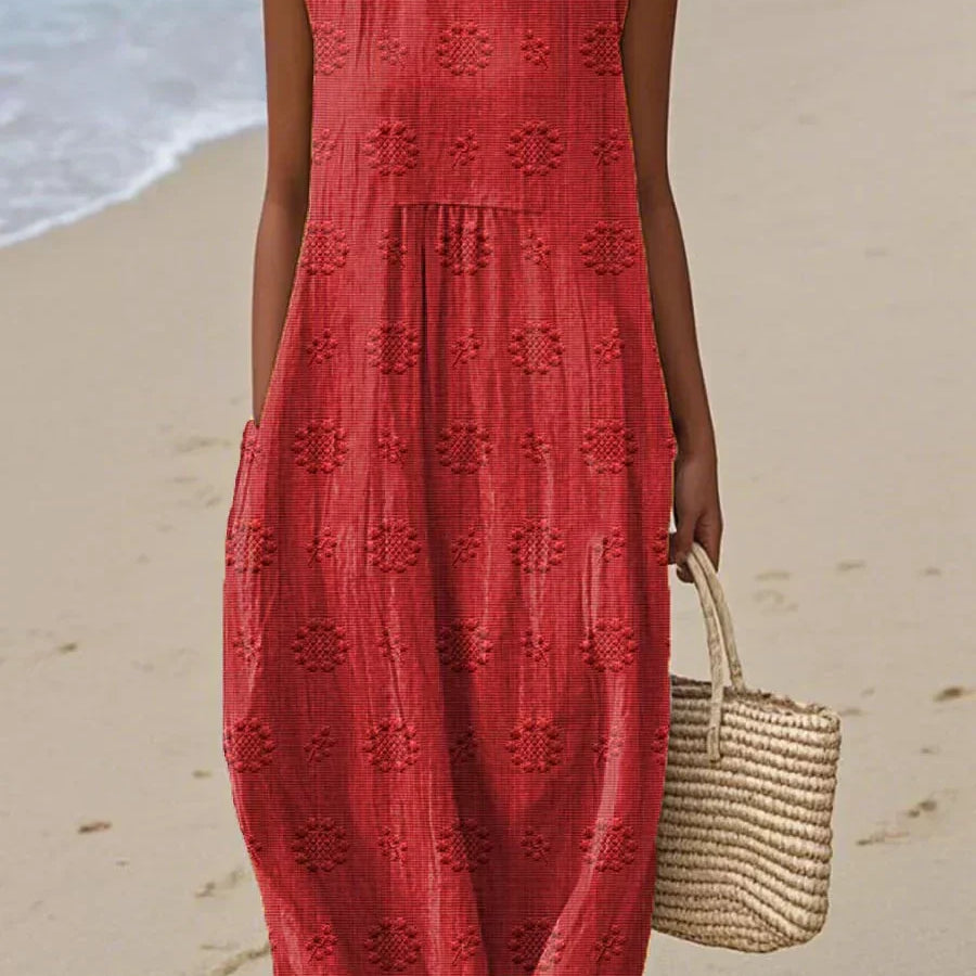 Franca - Vestido de algodão sem mangas