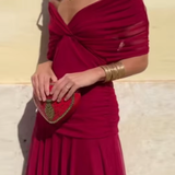 Luísa - Vestido Maxi de Festa Elegante com Decote em V