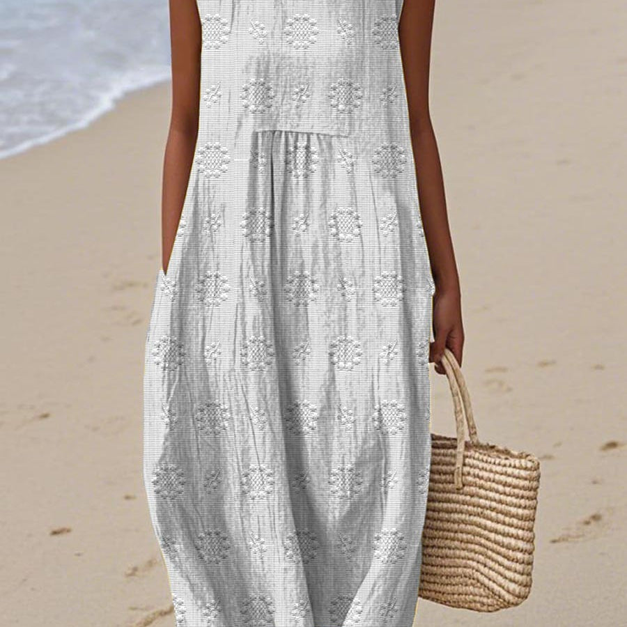 Franca - Vestido de algodão sem mangas