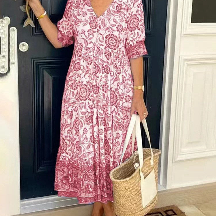 Mara – Vestido fluido leve com efeito lisonjeiro