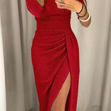 Natália - Vestido chique ombros descobertos