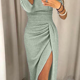 Natália - Vestido chique ombros descobertos