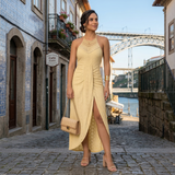 Valentina - Vestido Midi com Decote Transpassado