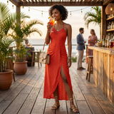 Valentina - Vestido Midi com Decote Transpassado