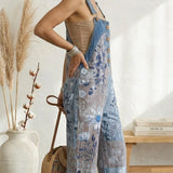 Maria Douro - Macacão Floral de Denim