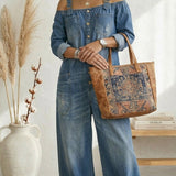 Maria Douro - Macacão de Denim com Ombros à Mostra
