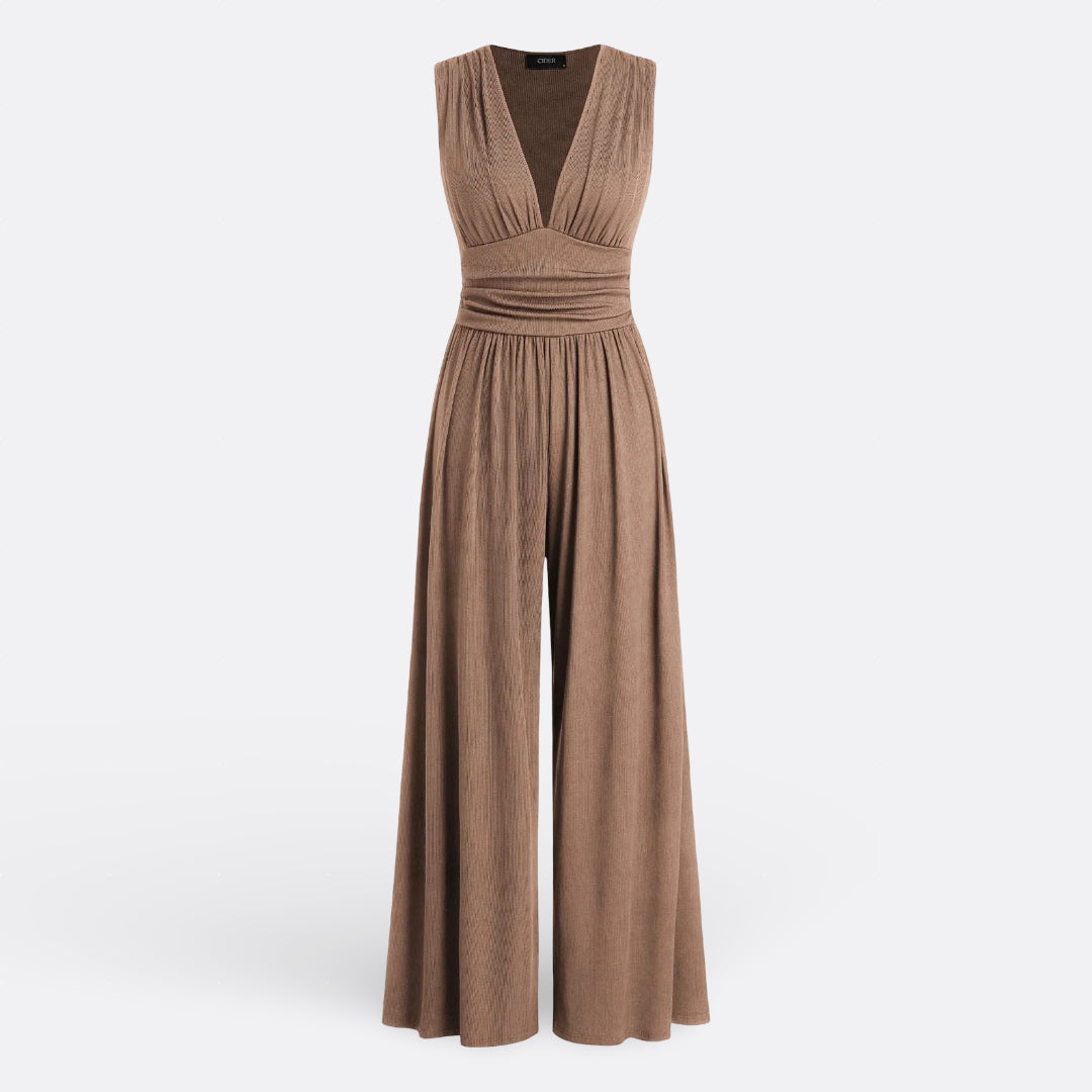 Leonor - Macacão Chic Sem Mangas De Perna Larga