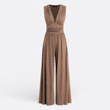 Leonor - Macacão Chic Sem Mangas De Perna Larga