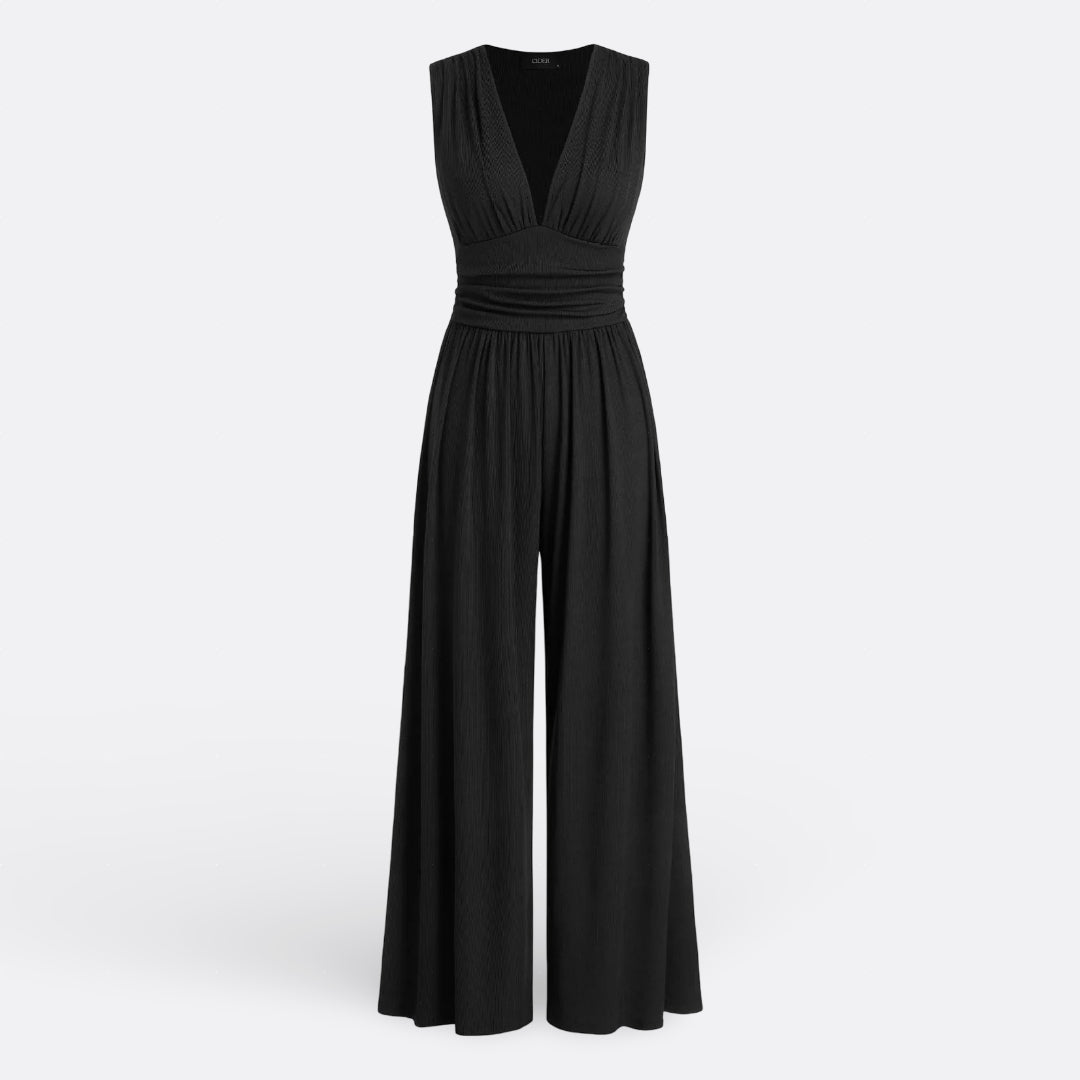 Leonor - Macacão Chic Sem Mangas De Perna Larga