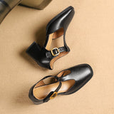 Sapatilhas de Couro Marcele T-Strap