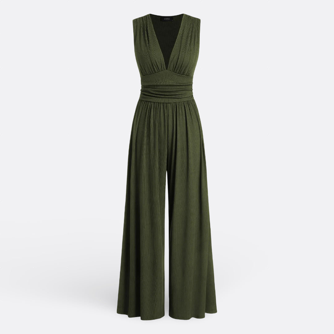 Leonor - Macacão Chic Sem Mangas De Perna Larga