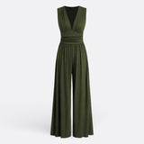 Leonor - Macacão Chic Sem Mangas De Perna Larga