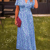 Élina – Vestido longo fluido com flores