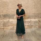 Luísa - Vestido Maxi de Festa Elegante com Decote em V