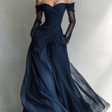 Eleonora - Vestido longo com ombros à mostra