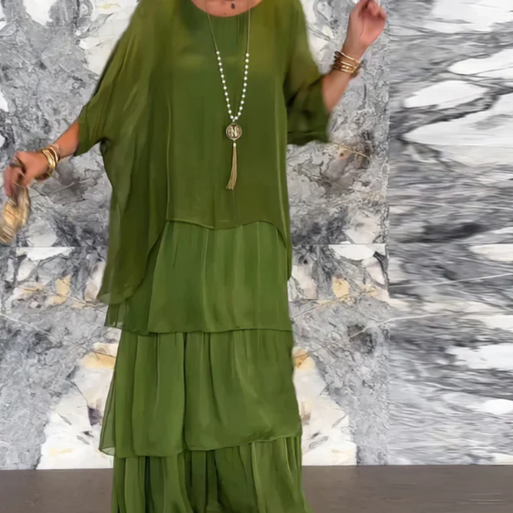 Lara – Vestido longo fluido elegante