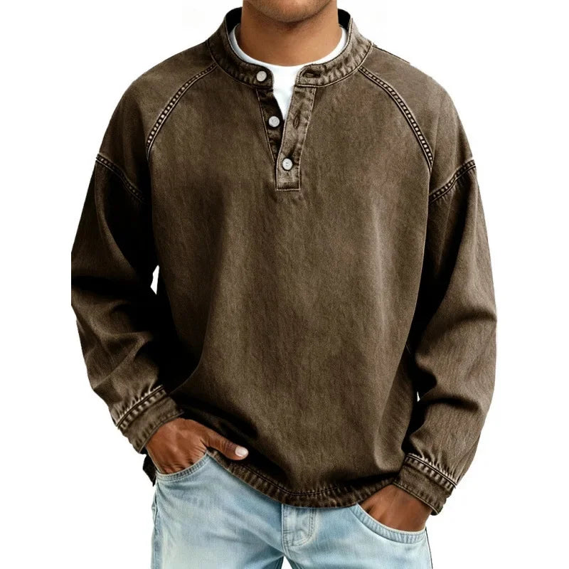 Sandro - Camisa Henley Vintage