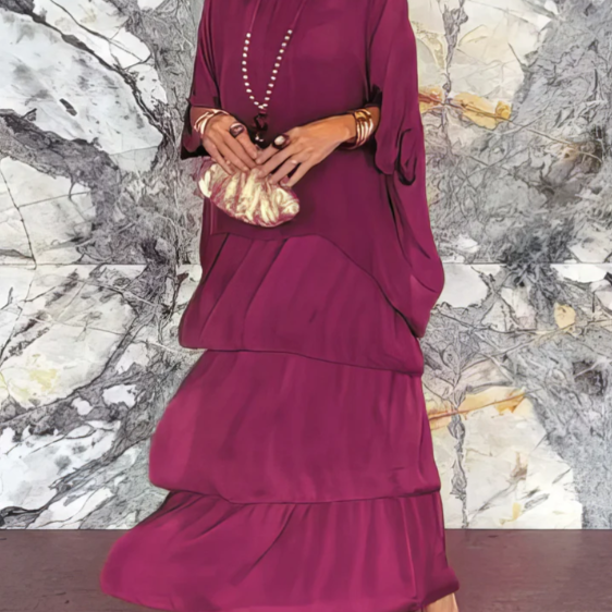 Lara – Vestido longo fluido elegante