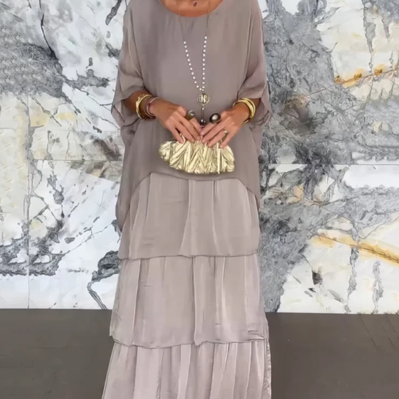 Lara – Vestido longo fluido elegante