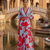 Noélia - Vestido de Primavera Floral com Decote em V