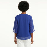 Francisca - Blusa com Mangas de Folhos