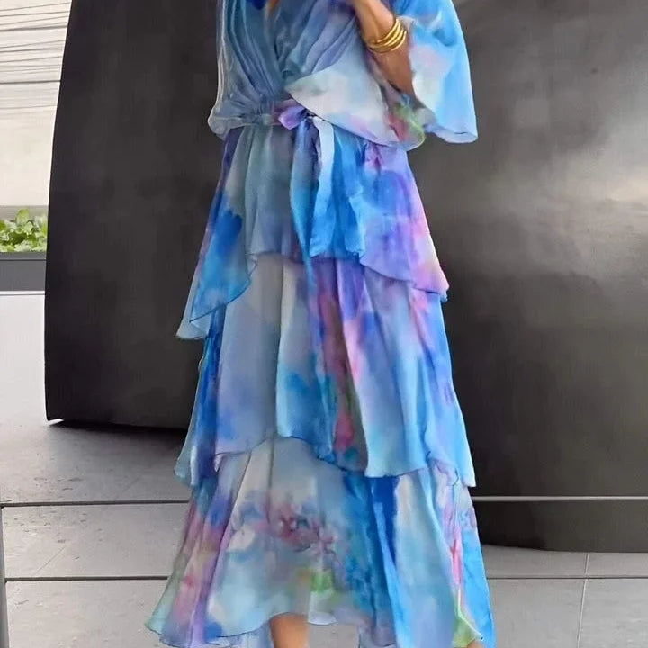 Carla – Vestido elegante em chiffon