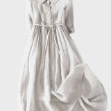 Vestido com Gola Elegante