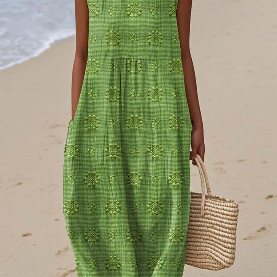 Franca - Vestido de algodão sem mangas