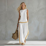 Teresa - Conjunto Elegante de Linho