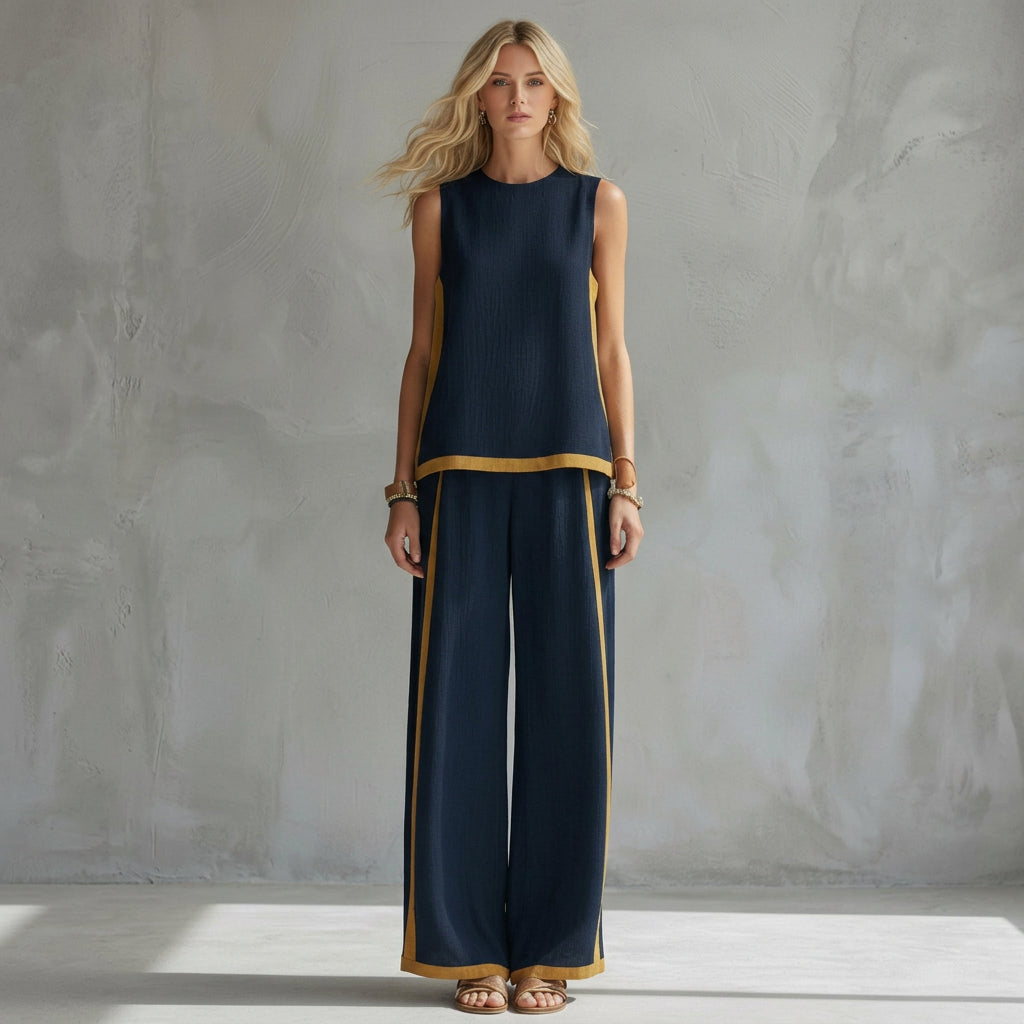 Teresa - Conjunto Elegante de Linho