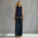 Teresa - Conjunto Elegante de Linho