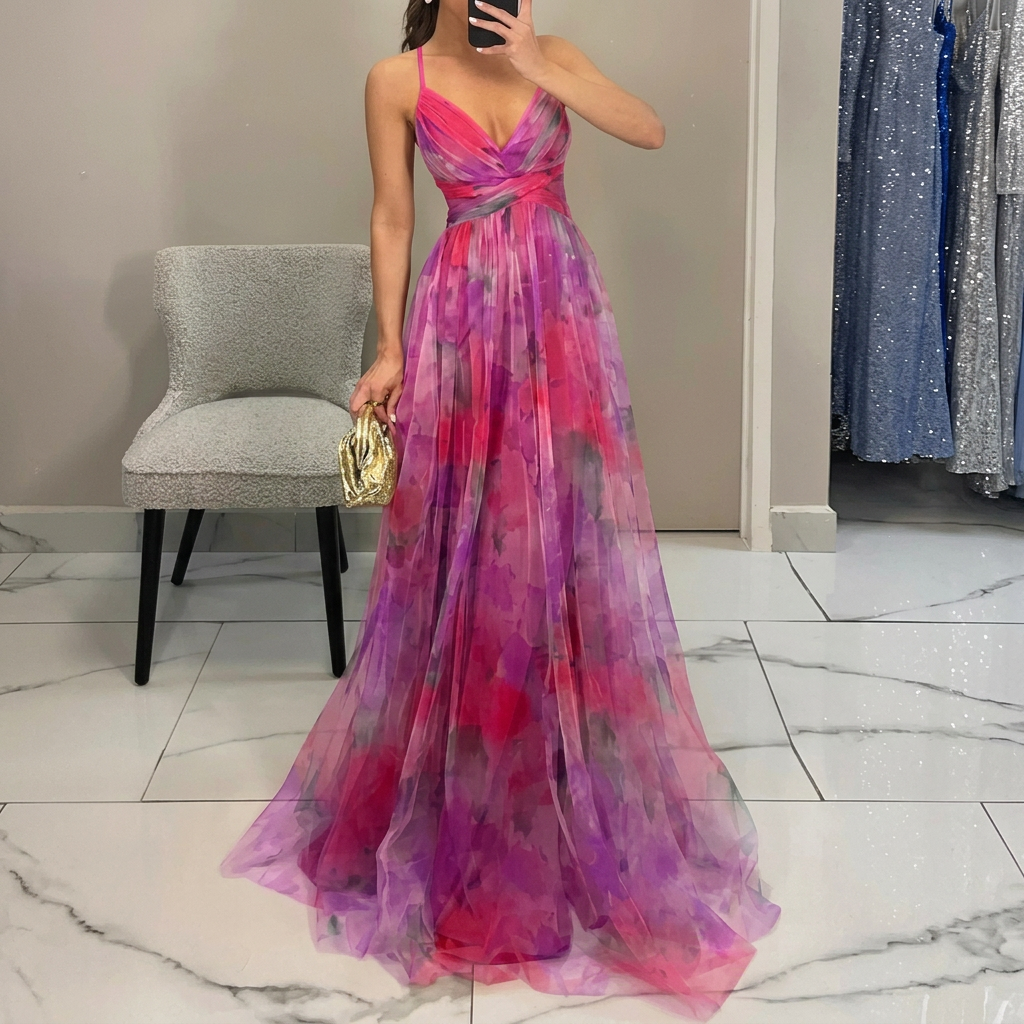 Margarida - Vestido Maxi Com Estampado Floral