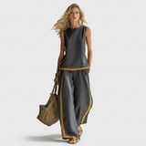 Teresa - Conjunto Elegante de Linho