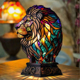 Leão - Lâmpada em Vitral
