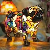 Pug - Lâmpada em Vitral