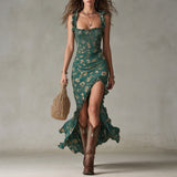 Zara - Vestido maxi boho retro