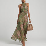 Filipa - Vestido Longo Halter Floral