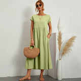 Inês - Vestido Midi em Algodão com Bolsos